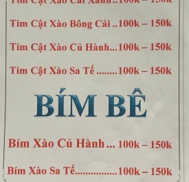 TIM CẬT -  BÍM BÊ
